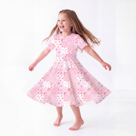 Robe bébé à manches longues en bambou et papillon