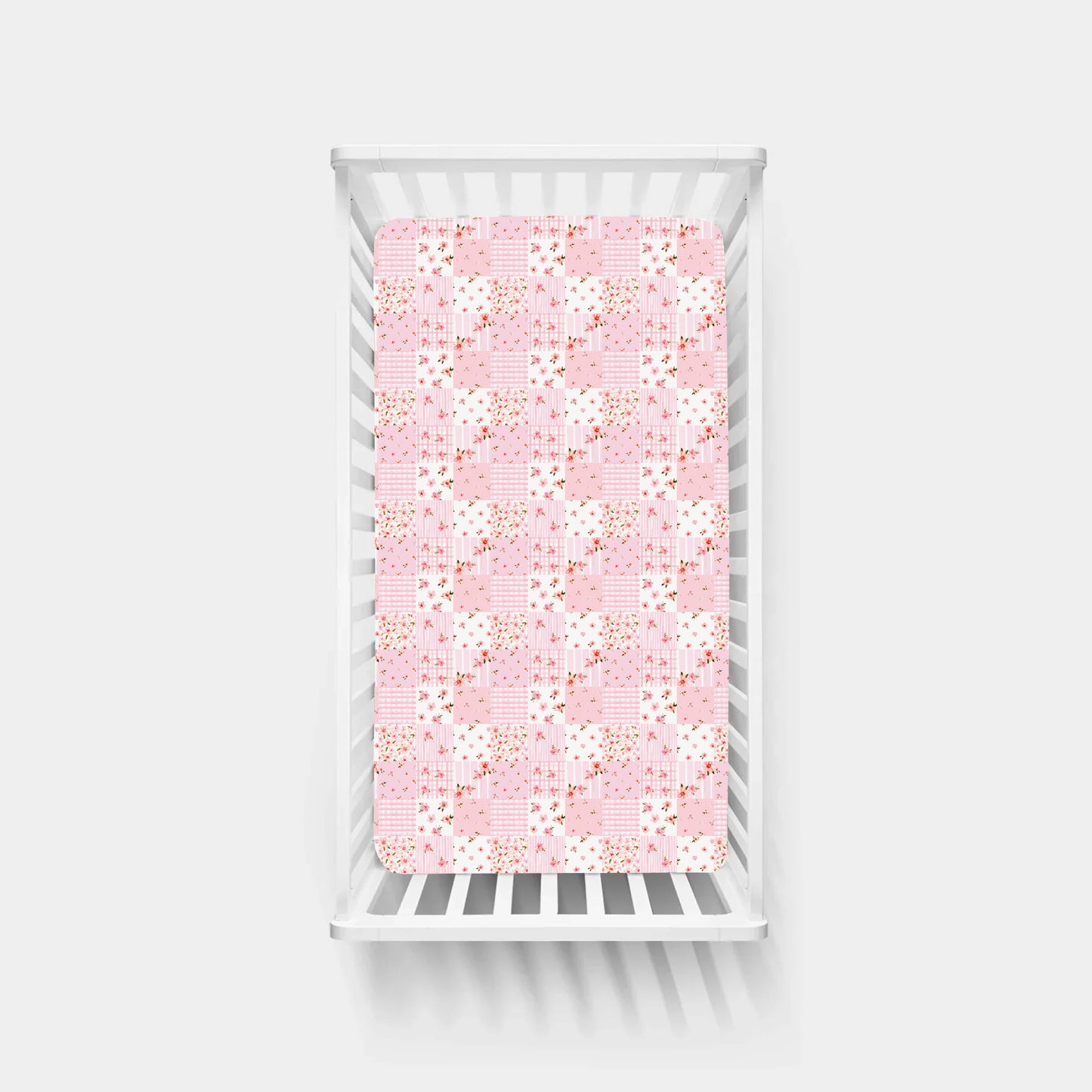 Valentine Floral Quilt Bamboo Fitted Crib Sheet