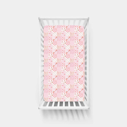 Valentine Floral Quilt Bamboo Fitted Crib Sheet