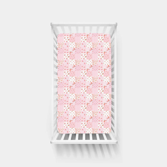 Valentine Floral Quilt Bamboo Fitted Crib Sheet
