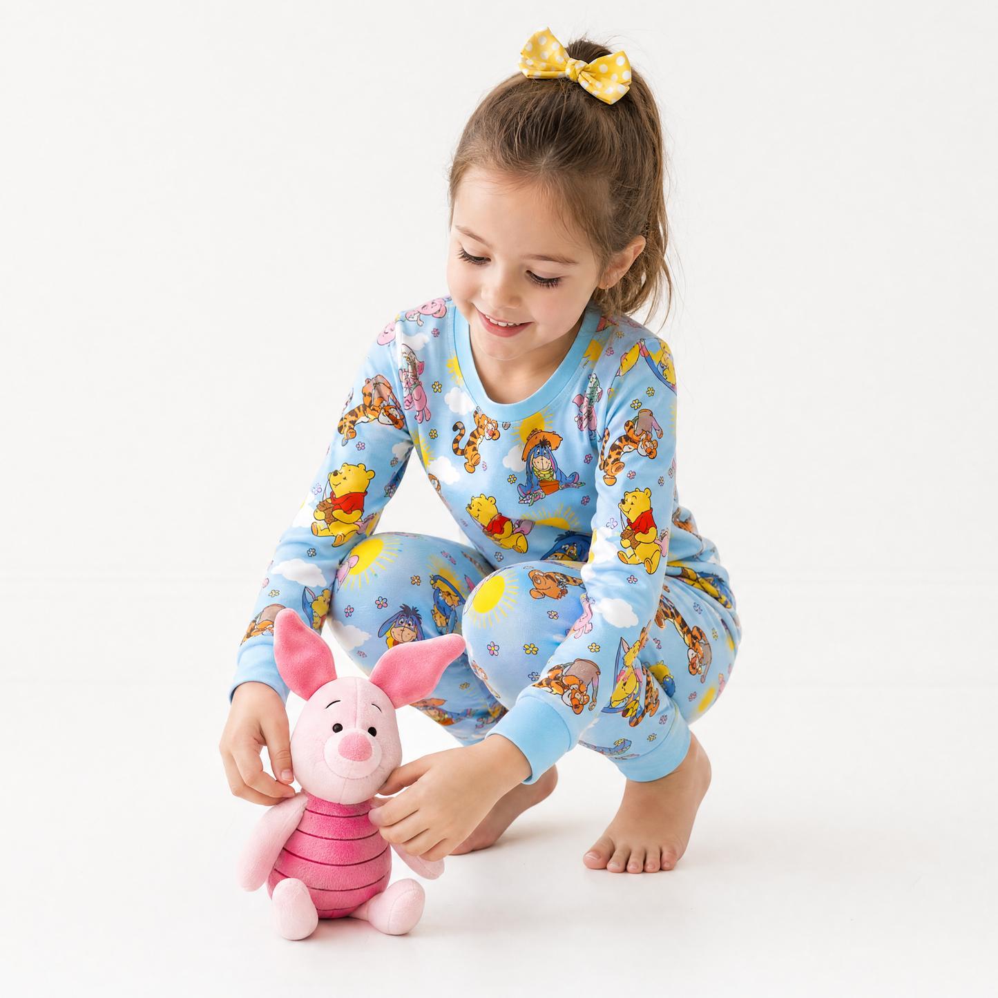 Sunny Bear and Pig Friends Playtime Kids Two-Piece Pajama Set