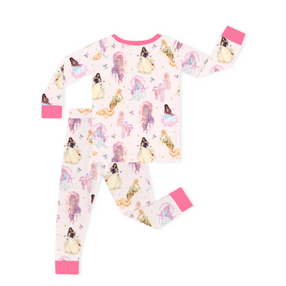 Fairytale Princess Magic Pink Kids Two-Piece Pajama Set
