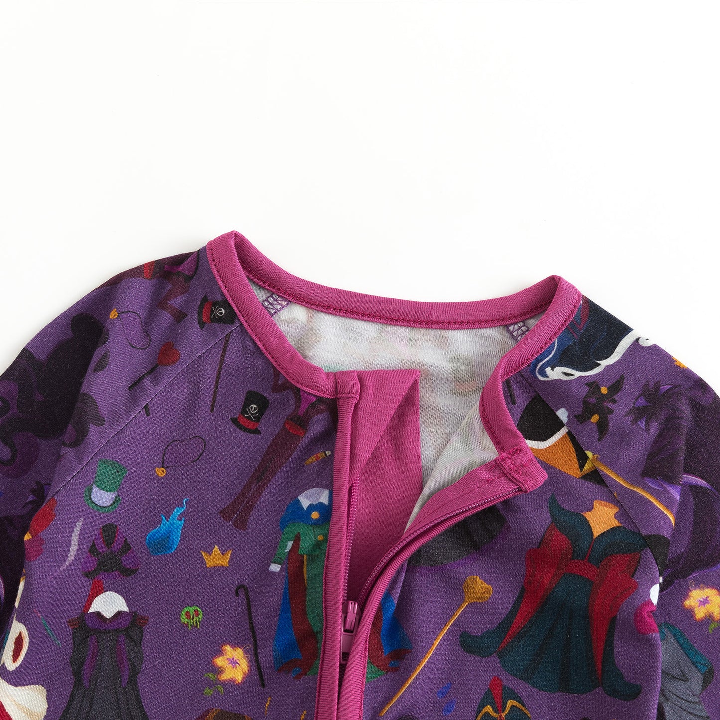Halloween Classic Cartoon Characters Bamboo Zipper Romper Pajamas