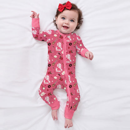 Dolly Nashville Songbird Bamboo Zipper Romper Pajamas