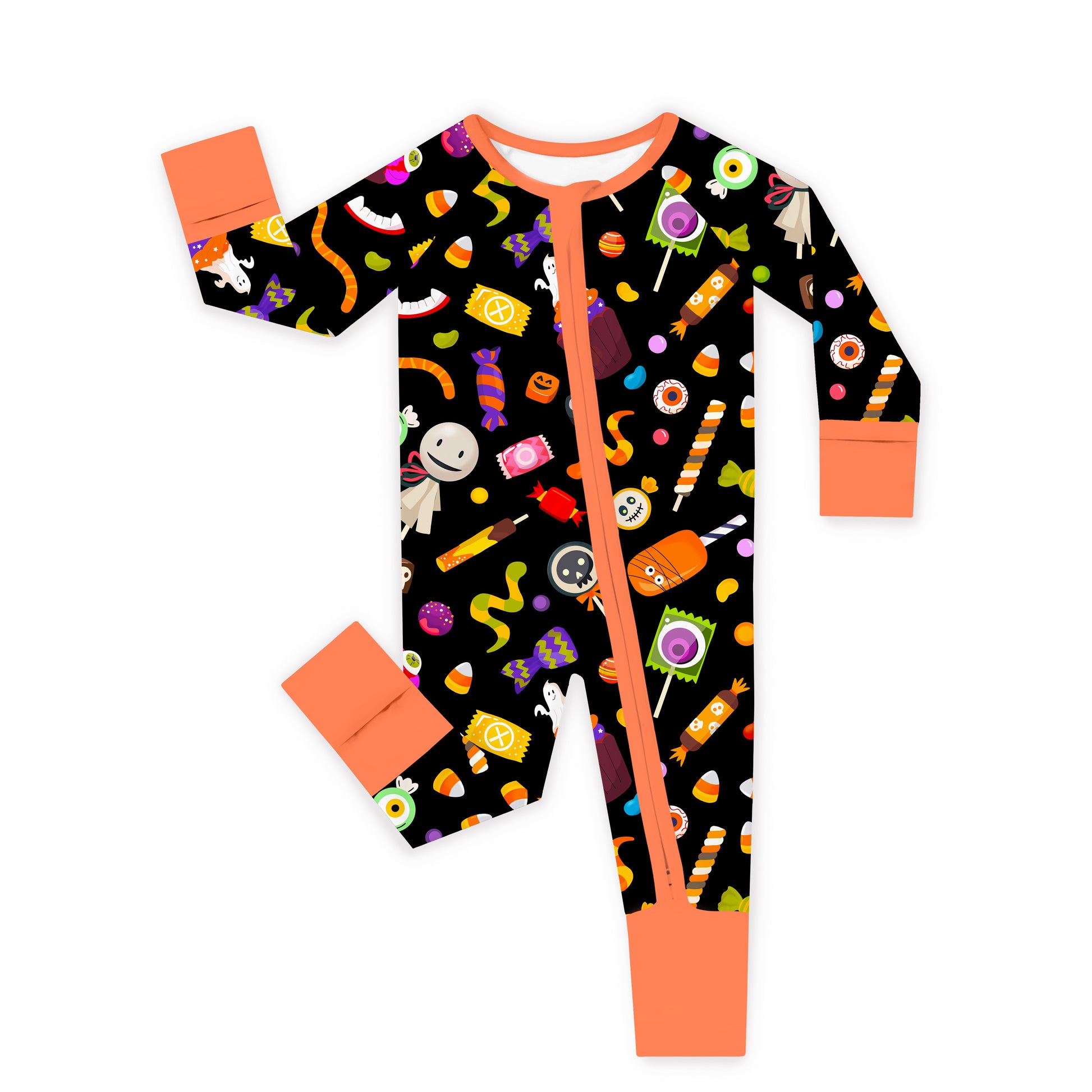 Halloween bamboo clothing design - baby apparel bamboo clothing with custom design - baby wear front view