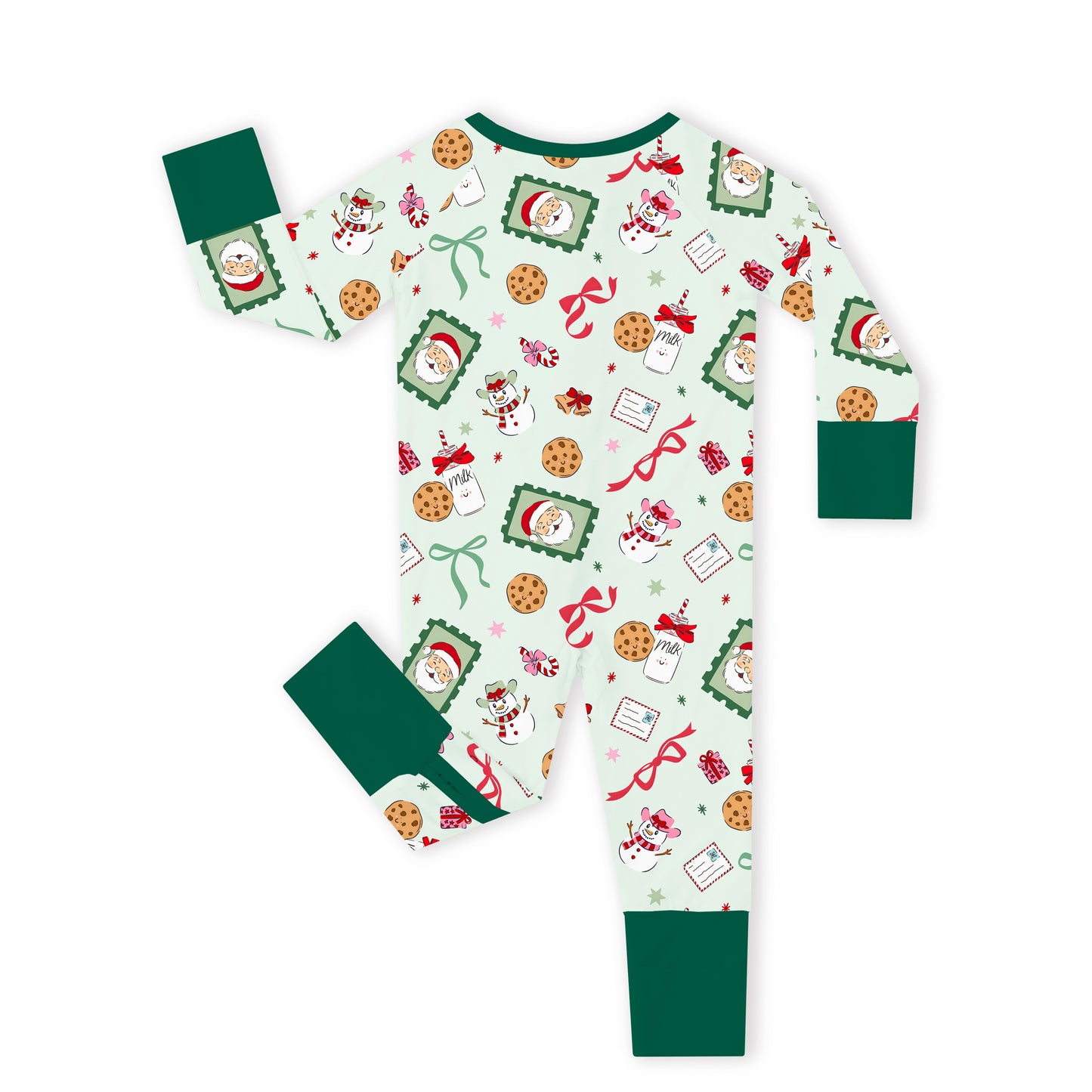 Christmas Santa’s Sweet Treats Baby Bamboo Zipper Pajama Romper
