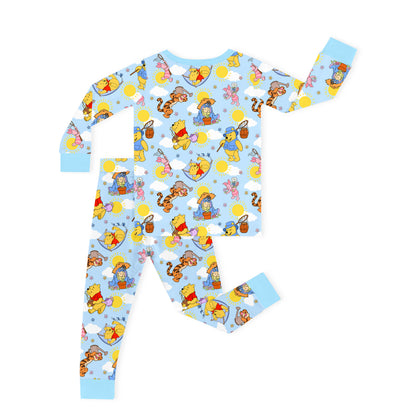 Sunny Bear and Pig Friends Playtime Kids Two-Piece Pajama Set