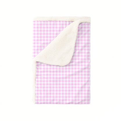 Pink Blush Check Sweet Dreams Bamboo Blanket