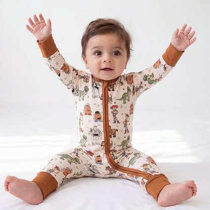 Toy Club Bamboo Zipper Romper Pajamas