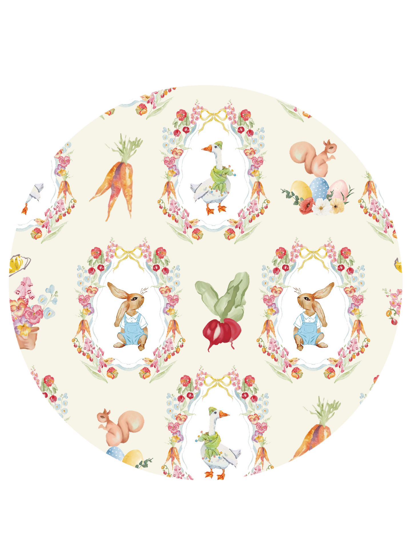 Easter Garden Bunny with Carrots Bamboo Zipper Romper Pajamas