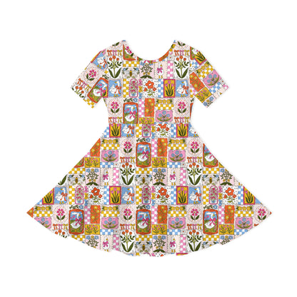 Vintage Goose Garden Kids Bamboo Short Sleeves Dress