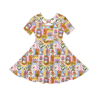 Vintage Goose Garden Kids Bamboo Short Sleeves Dress