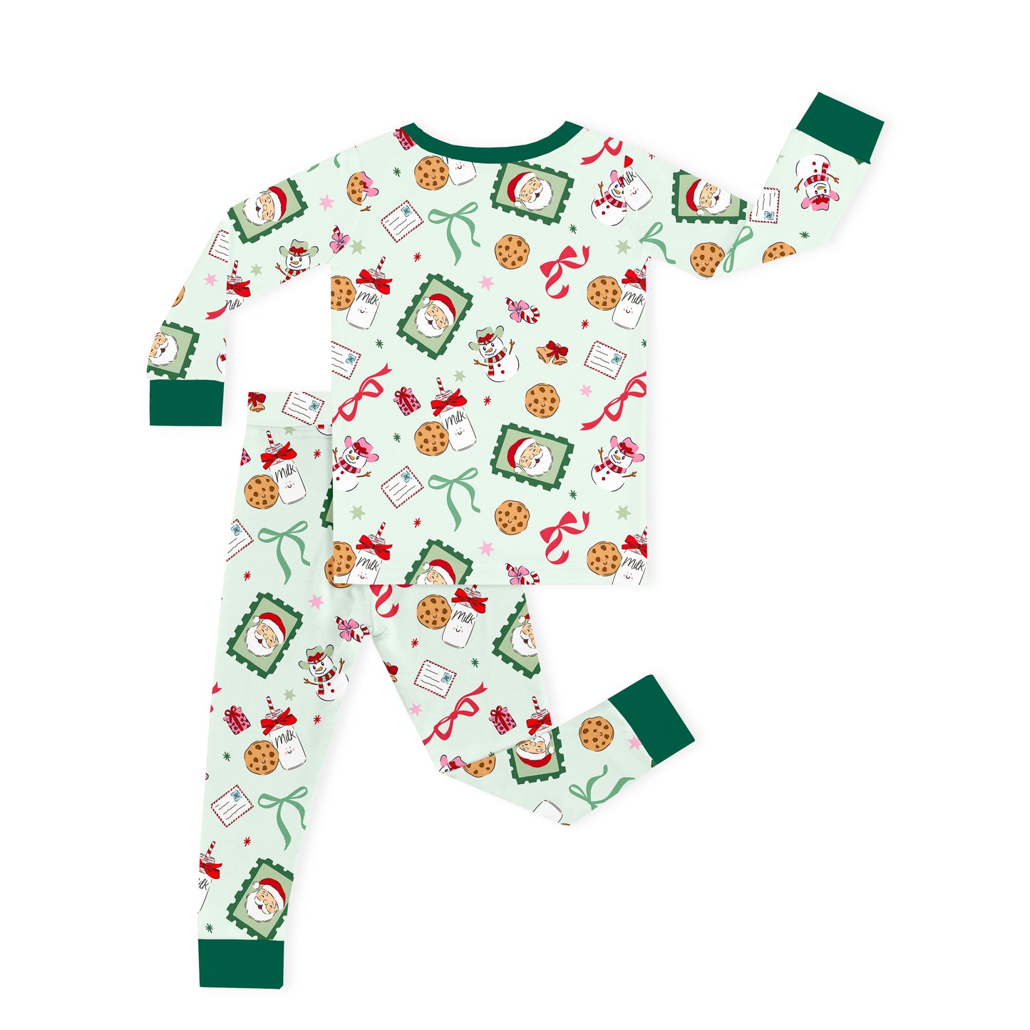 Christmas Santa’s Sweet Treats Kids Bamboo Two-Piece Pajama Set