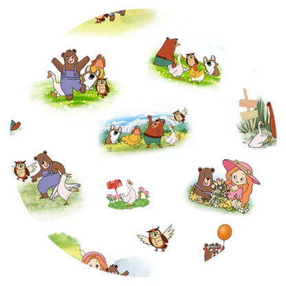 Sweet Forest Friends and Garden Bamboo Zipper Romper Pajamas