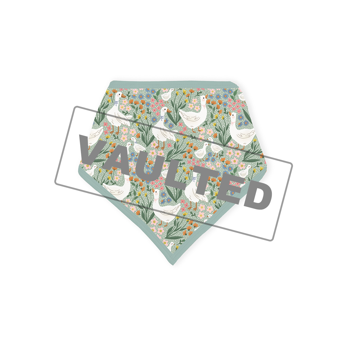 Daisy Goose Garden Meadow Floral Bamboo Baby Bib