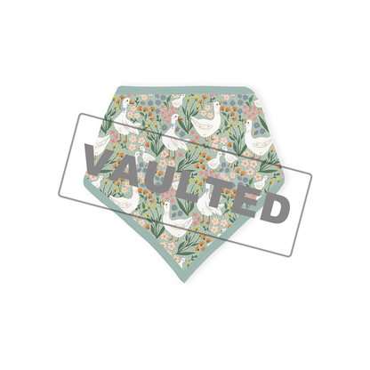Daisy Goose Garden Meadow Floral Bamboo Baby Bib