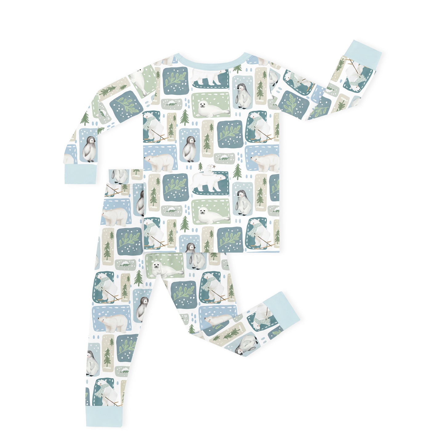 Winter Wonderland Friends Kids Bamboo Two-Piece Pajama Set