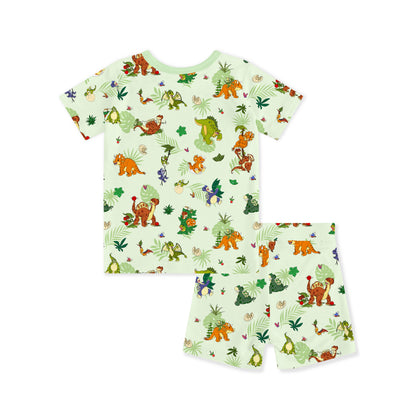 Kids Bamboo Two-Piece Pajama Set Prehistoric Dino Pals Jungle Playtime