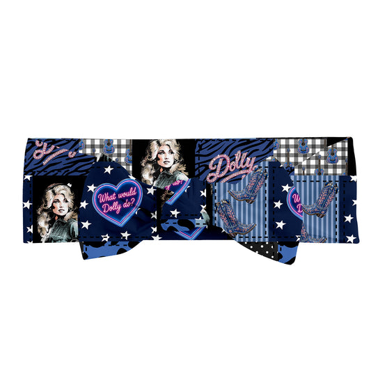 Dolly Neon Country Disco Bamboo Headband Bow