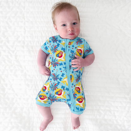 Pyjama zippé en bambou pour bébé USA Shark