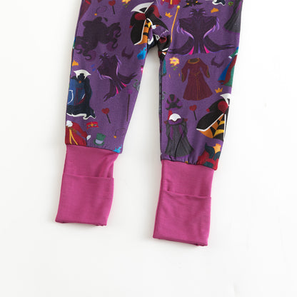 Halloween Classic Cartoon Characters Bamboo Zipper Romper Pajamas