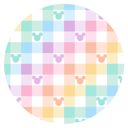 Pastel Magic Check Bamboo Baby Bib