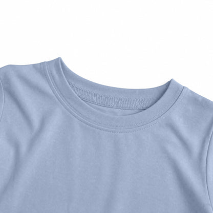 Kids Bamboo Two-Piece Pajama Set Greyish Misty Blue