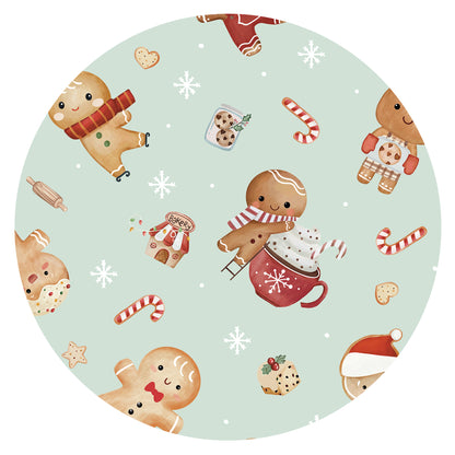 Christmas Gingerbread Sweet Bakery Baby Bamboo Zipper Pajama Romper