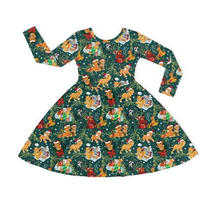 Robe bébé à manches longues en bambou et papillon