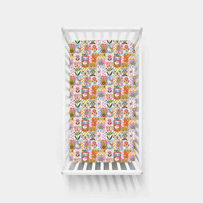 Vintage Goose Garden Bamboo Fitted Crib Sheet