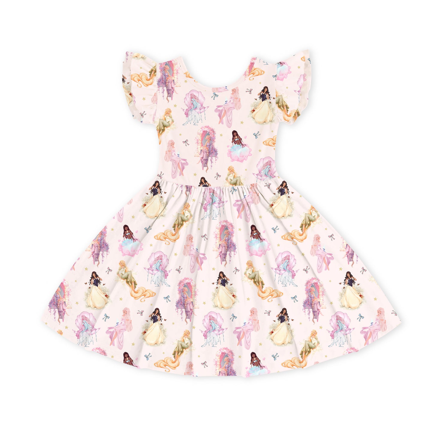 Fairytale Princess Magic Pink Kids Bamboo Short Sleeves Dress