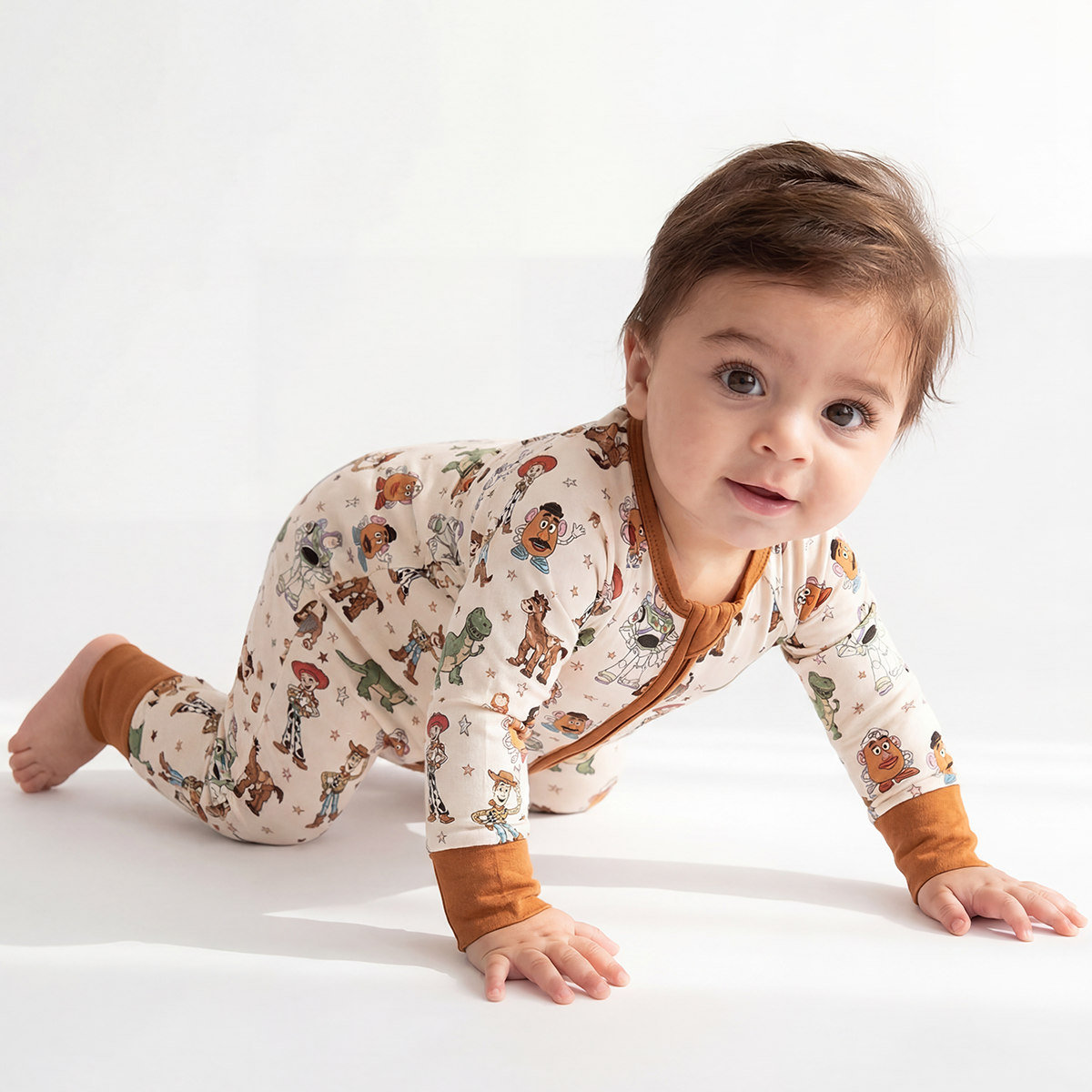 Toy Club Bamboo Zipper Romper Pajamas