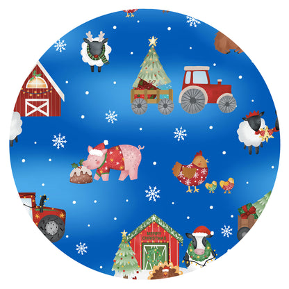 Christmas Western Barnyard Animals Kids Bamboo Two-Piece Pajama Set