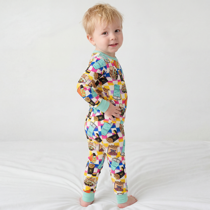 Sandwich Fries Kids Bamboo Two-Piece Pajama Set