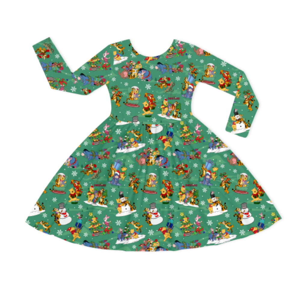 Robe bébé à manches longues en bambou et papillon