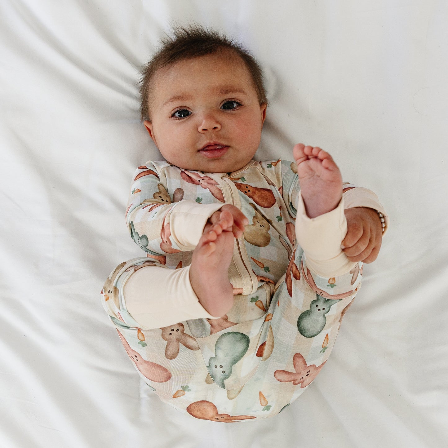 Easter Cute Bamboo Zipper Romper Pajamas