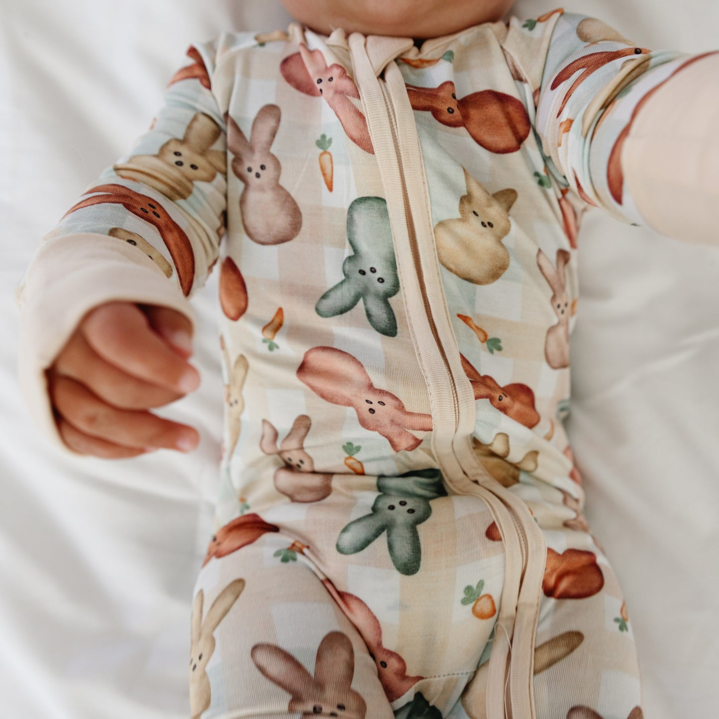 Easter Cute Bamboo Zipper Romper Pajamas