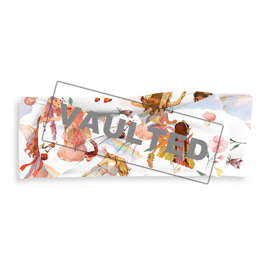 Dancing Fairy Friends Rainbow Flowers Journey Bamboo Headband Bow