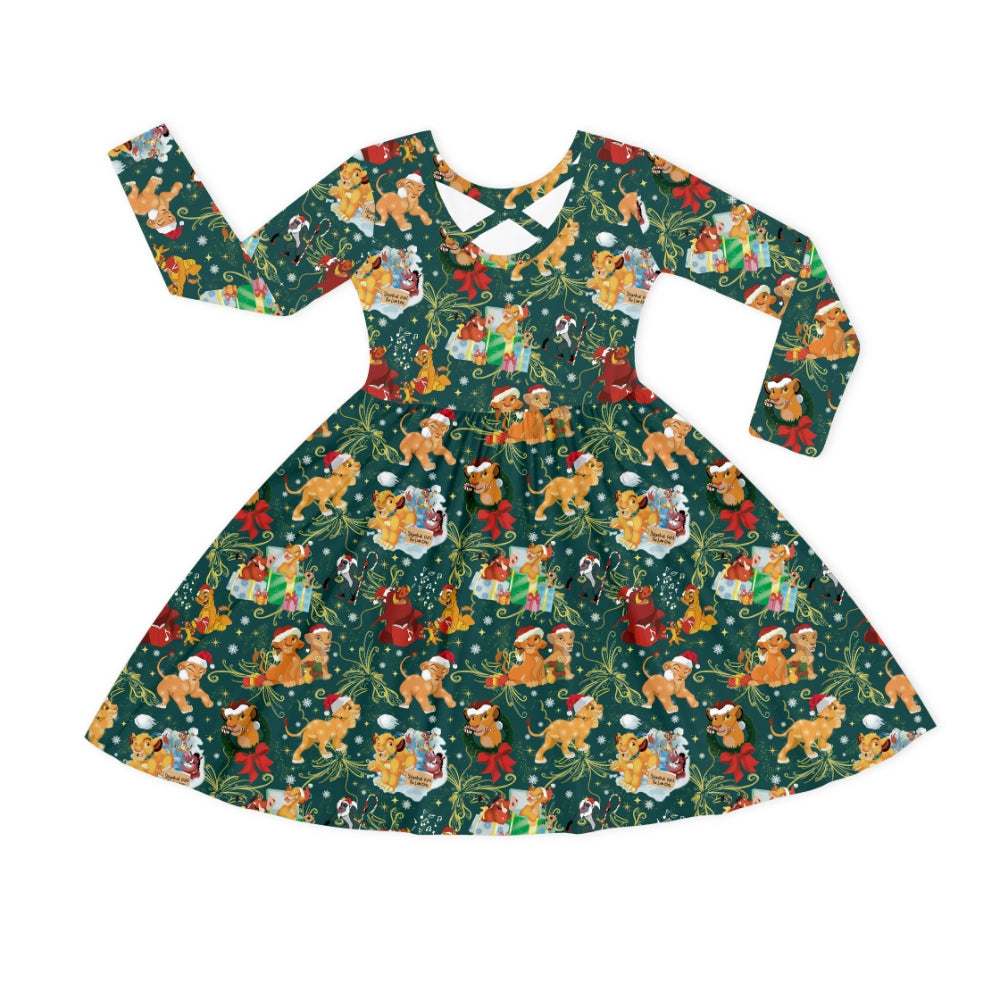 Robe bébé à manches longues en bambou et papillon