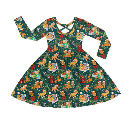 Robe bébé à manches longues en bambou et papillon