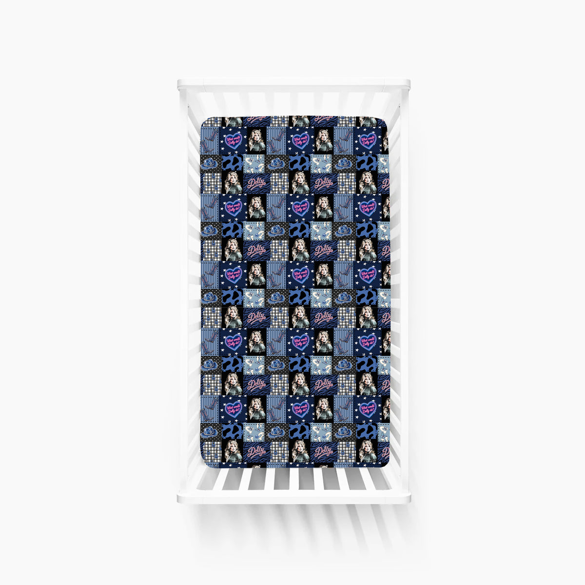 Neon Country Disco Bamboo Fitted Crib Sheet