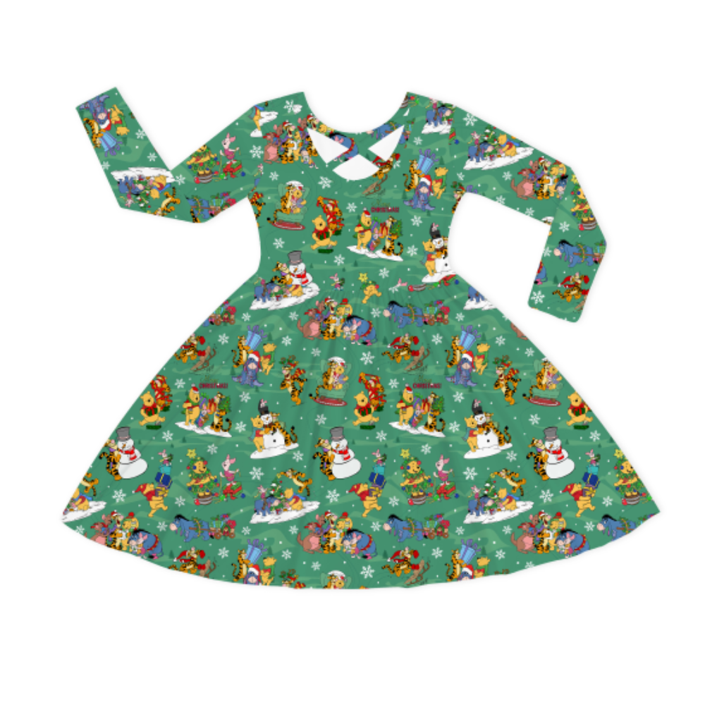 Robe bébé à manches longues en bambou et papillon