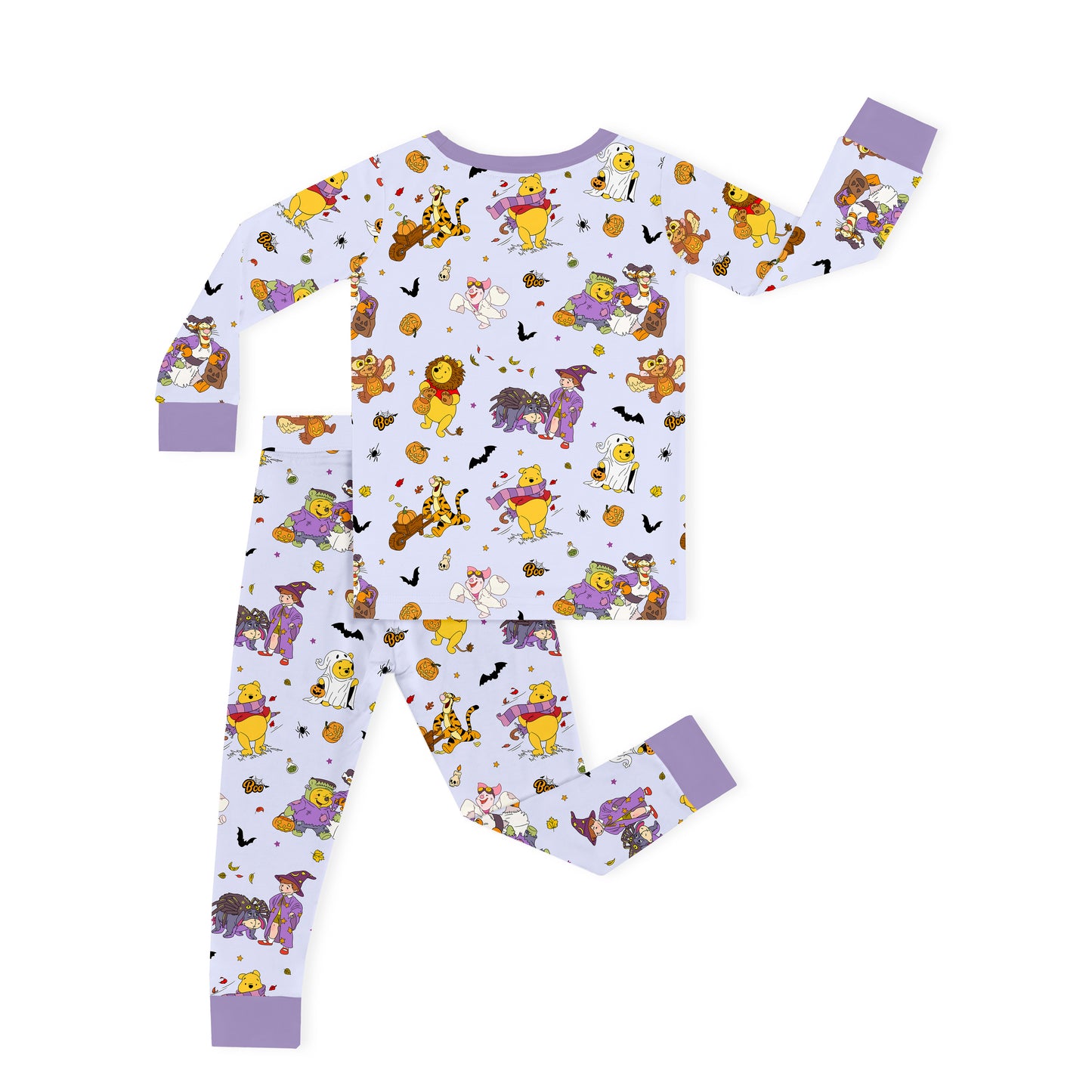 Halloween Bear Pumpkin Bat Kids Two-Piece Pajama Set