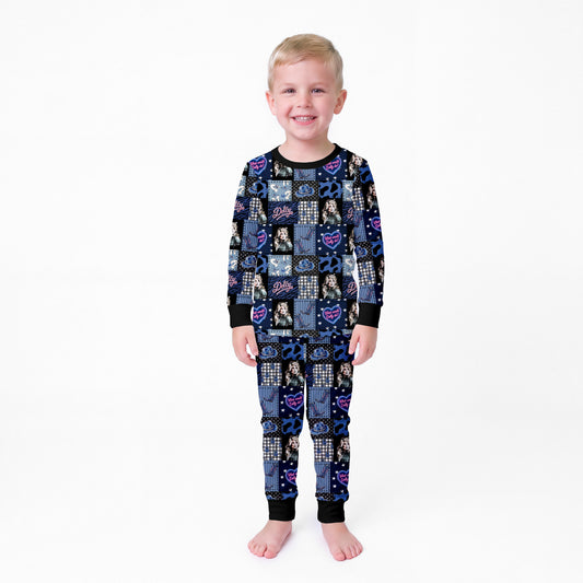 Dolly Neon Country Disco Kids Two-Piece Pajama Set