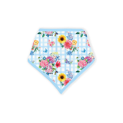 Gingham Garden Bouquet Bamboo Baby Bib