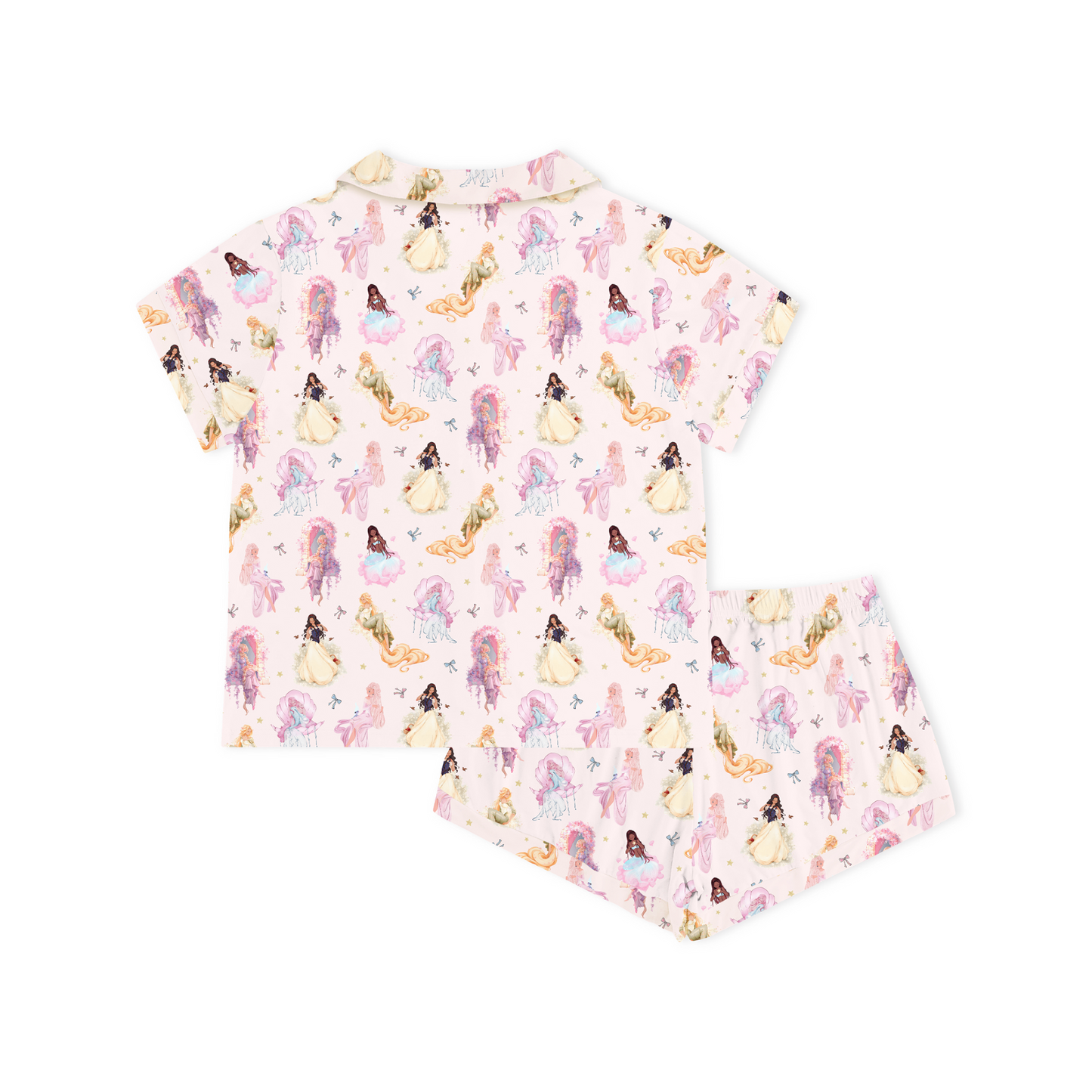 Fairytale Princess Magic Pink Women's Bamboo Short Sleeve Pajama Set