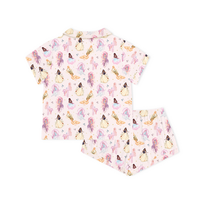 Fairytale Princess Magic Pink Women's Bamboo Short Sleeve Pajama Set