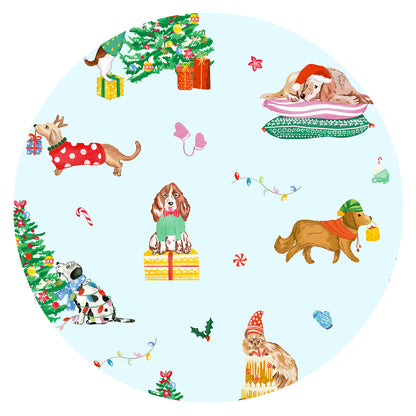 Christmas Holiday Dogs Kids Bamboo Two-Piece Pajama Set