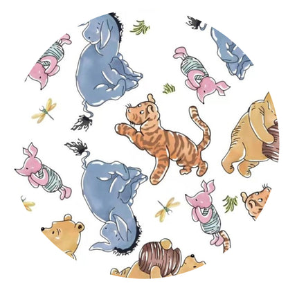 Cartoon Bear Piglet Pattern Bamboo Blanket