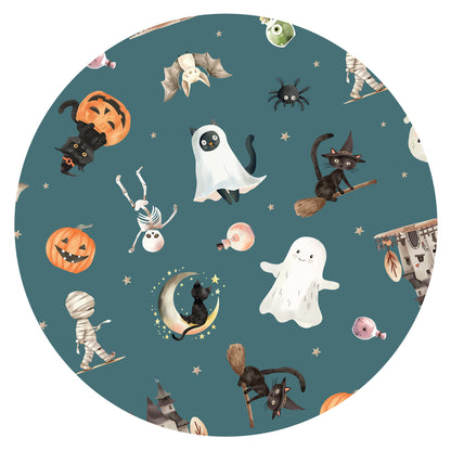 Halloween Spooky Ghost Pumpkin Patch Kids Bamboo Two-Piece Pajama Set